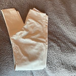 Never worn White Faux leather leggings